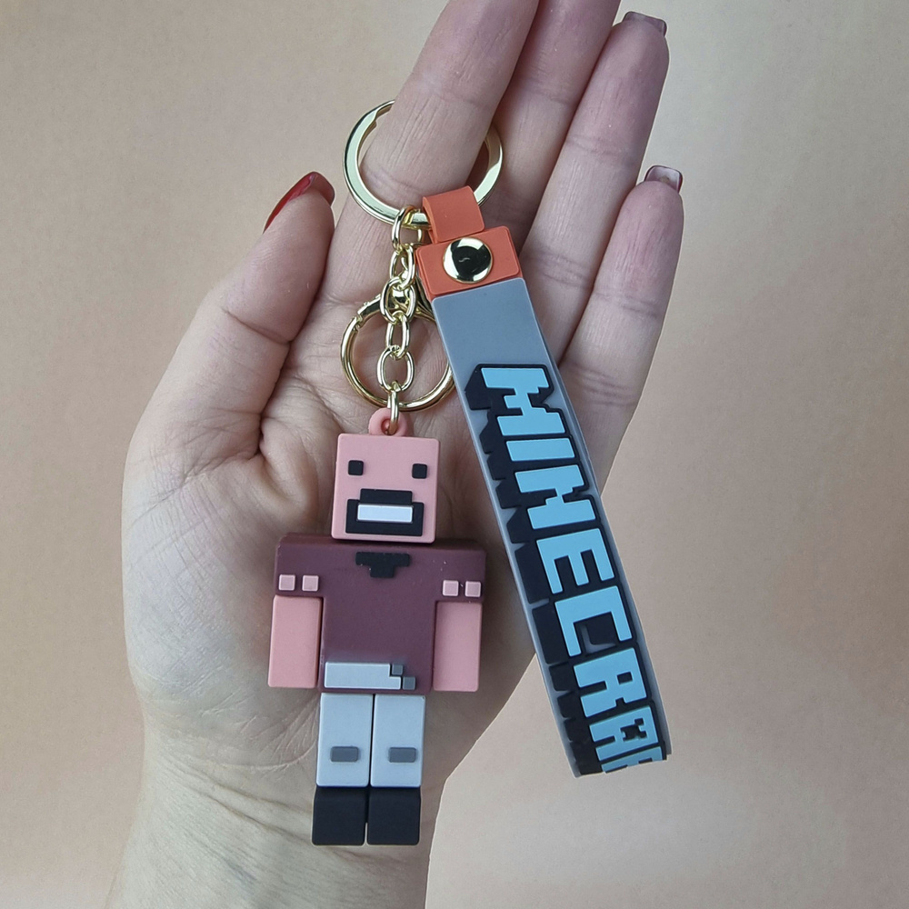 Брелок-браслет Майнкрафт Нотч/Брелок-игрушка Minecraft/Брелок для ключей Майнкрафт Нотч  #1