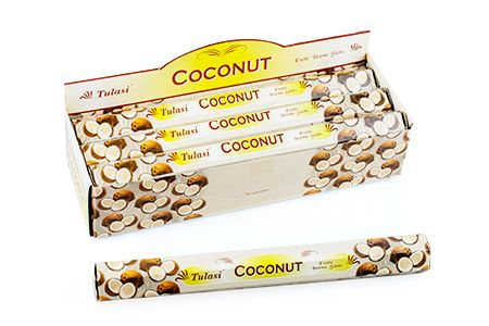 Tulasi COCONUT Exotic Incense Sticks, Sarathi (Туласи благовония КОКОС, Саратхи), уп. 20 палочек.  #1