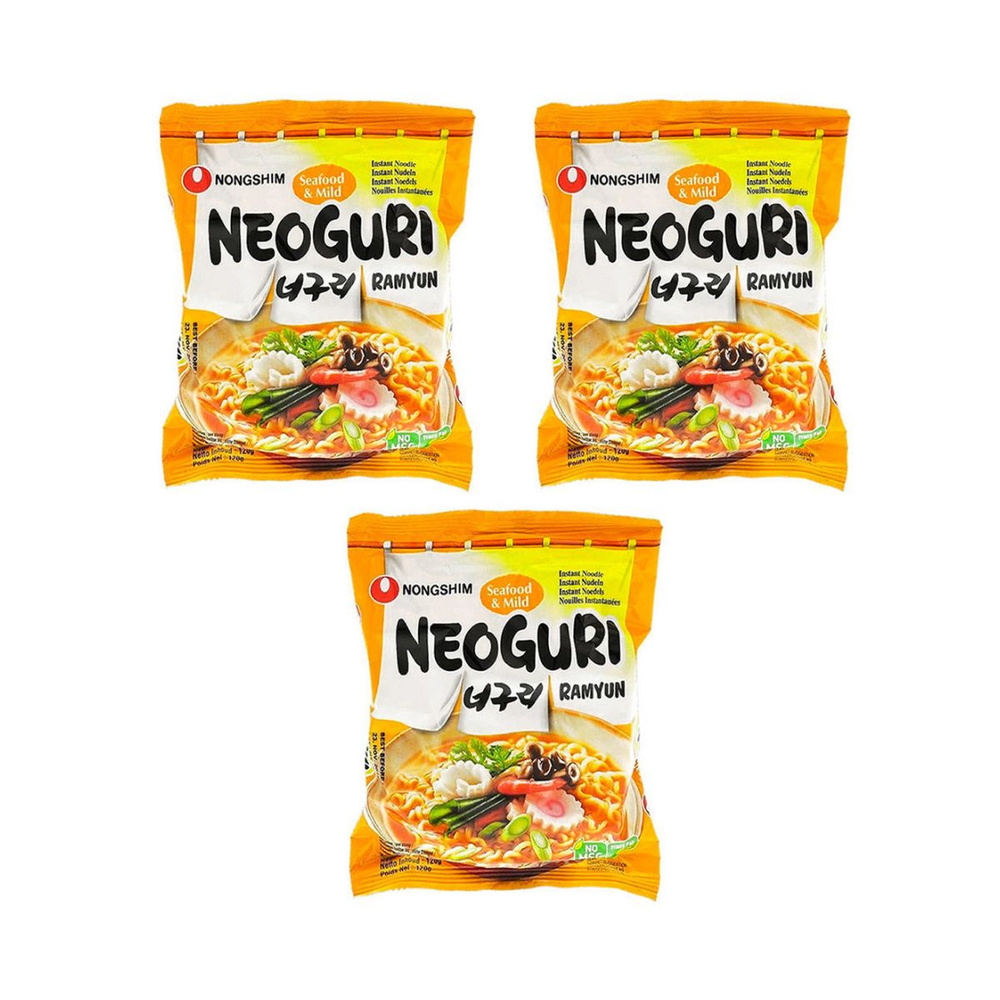 Лапша Nongshim Неогури Mild неострая, 3 шт. по 120 г #1