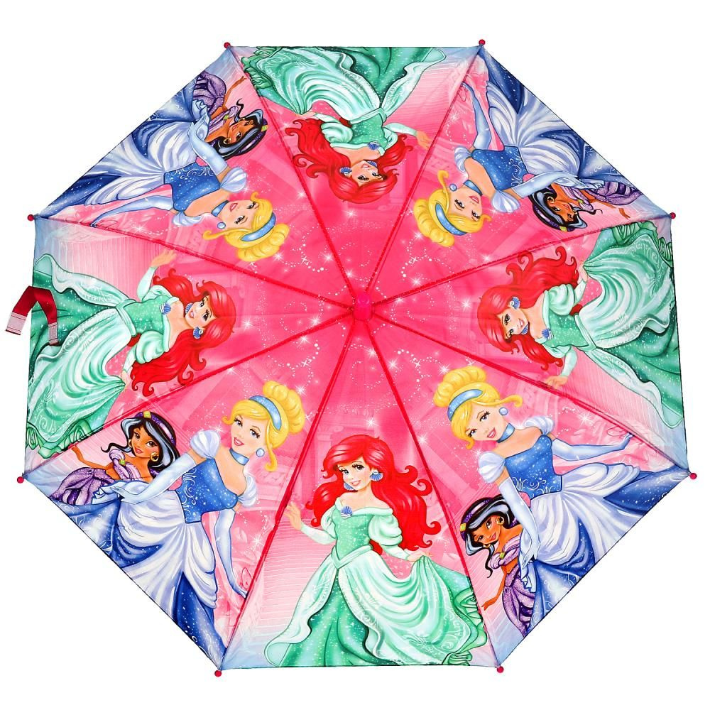 Зонт детский полуавтомат "Принцессы" 45см со свистком, Играем вместе  #1