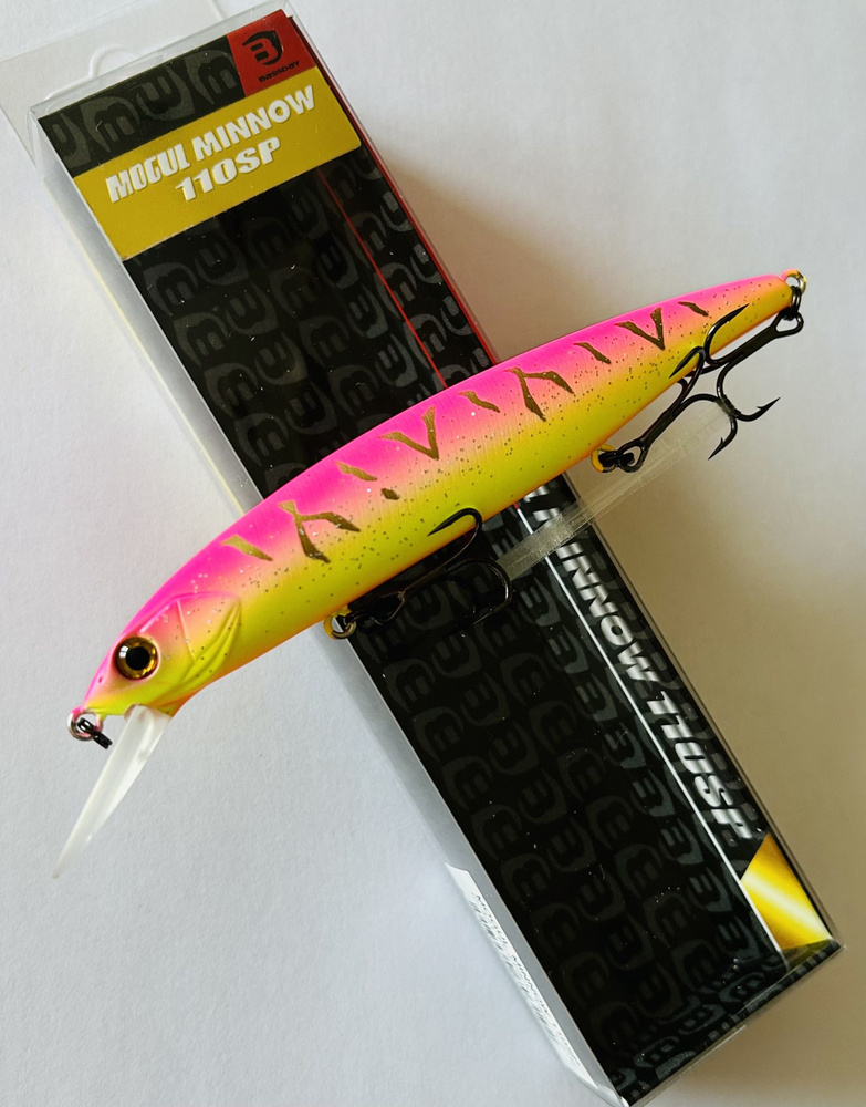 Воблер Bassday MOGUL MINNOW 110SP длина: 112 mm вес: 17g Цвет #P-431 Pinkback Tiger/Lame #хищник  #1