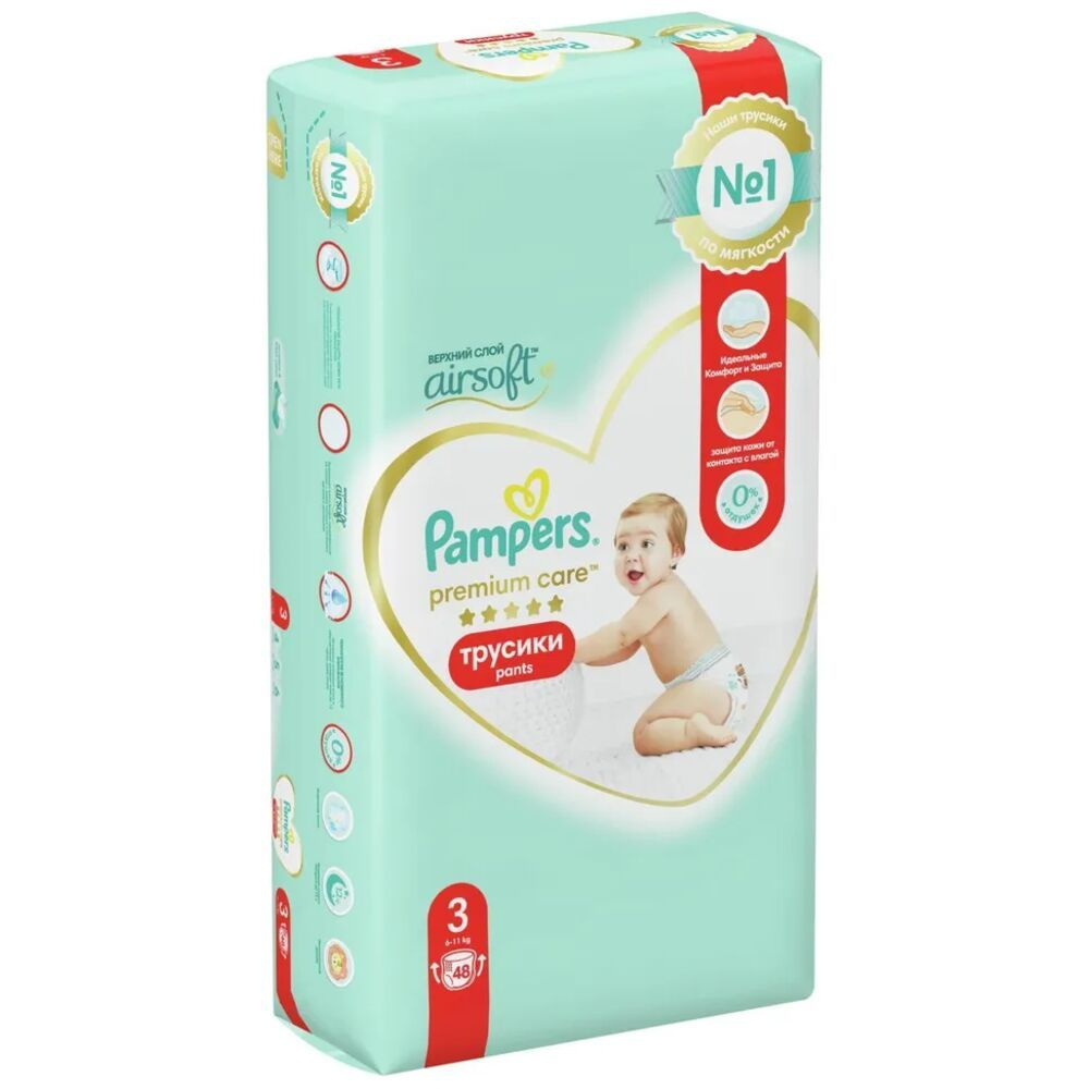 Pampers Трусики Premium Care, 3 (6-11 кг.), 48 шт. #1