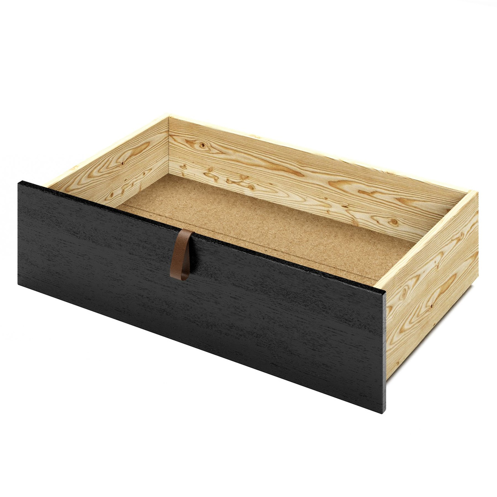 Ящик под кровать выкатной на колесиках для хранения вещей, 57х92,5х20,8 см, цвет черного оникса  #1