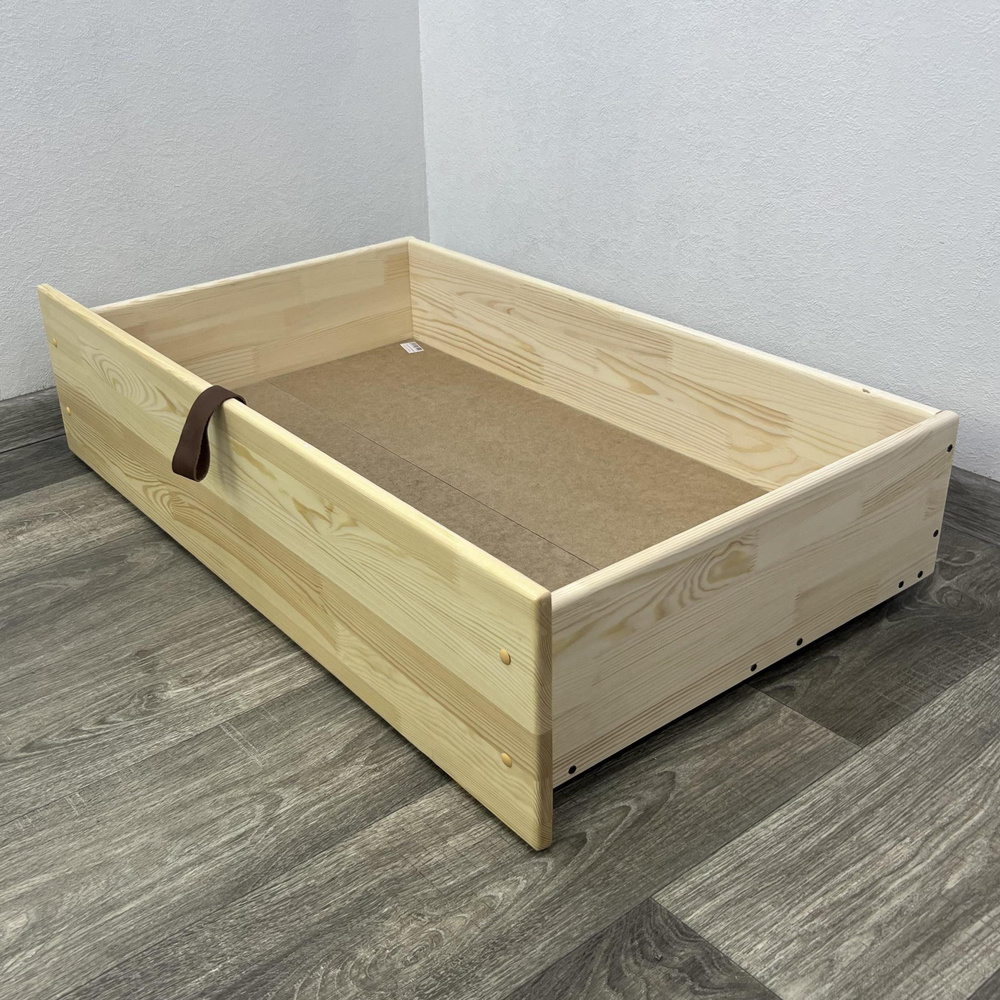 Ящик под кровать выкатной на колесиках для хранения вещей, 57х92,5х20,8 см, без покраски  #1