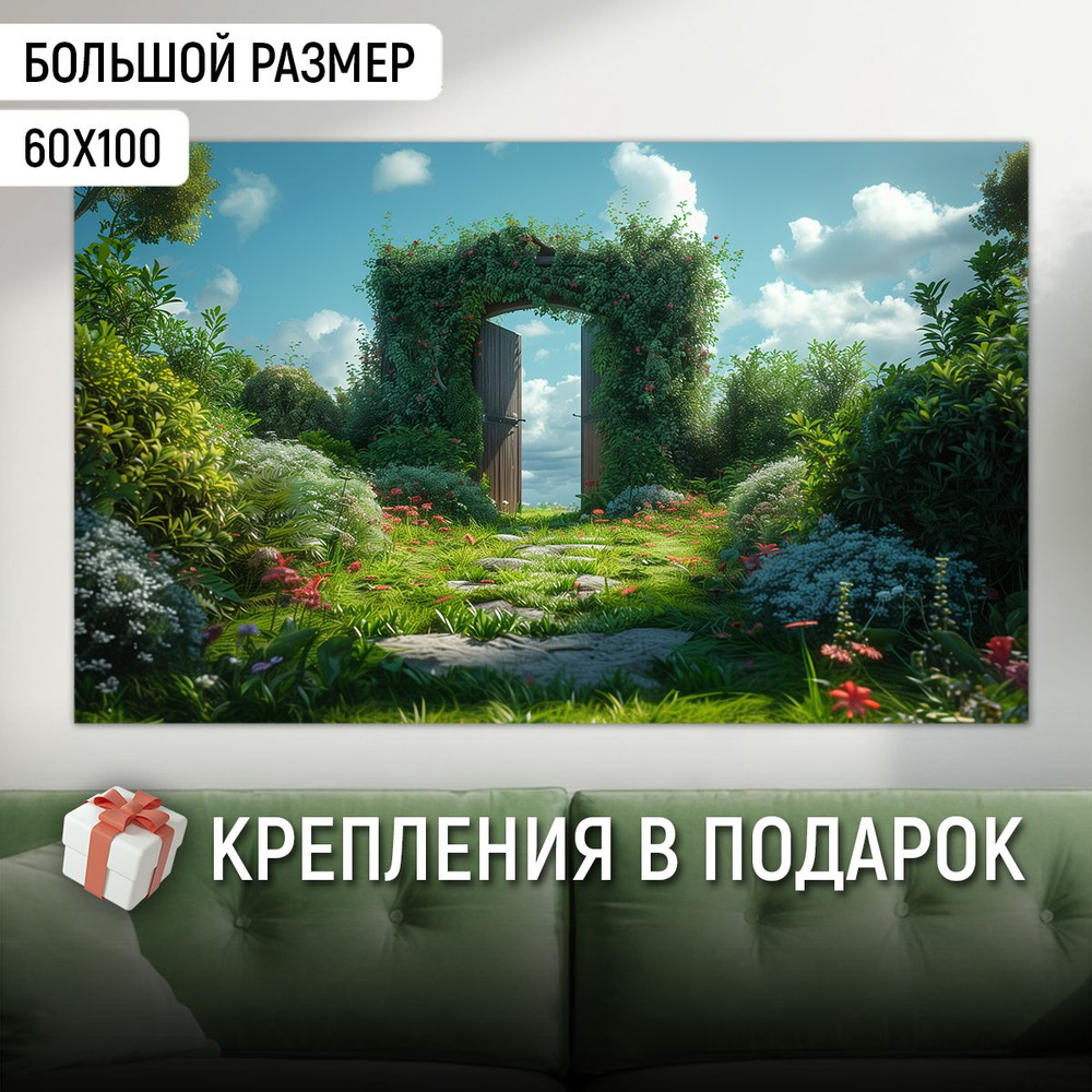 ДоброДаров Картина "Ворота в цветах", 100  х 60 см #1