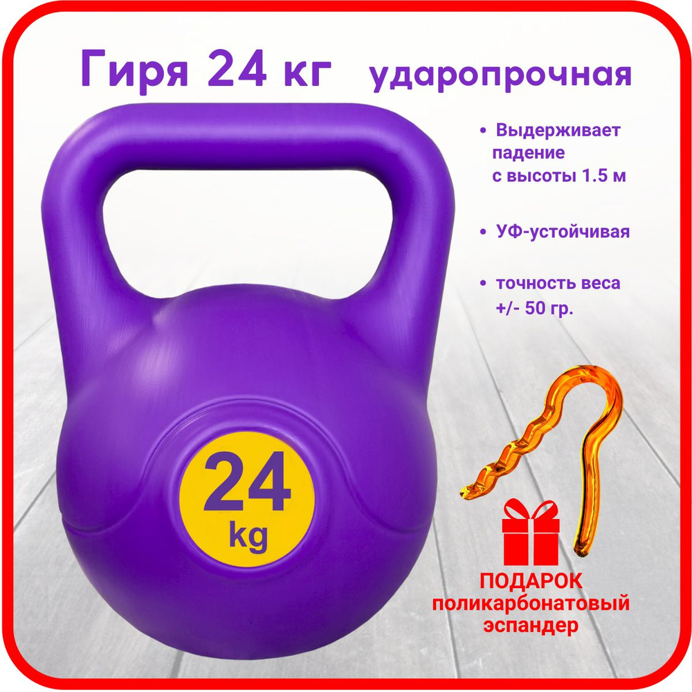 Гиря LECO, УФ устойчивая 24 кг #1