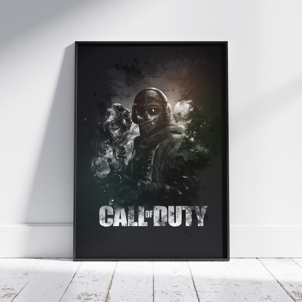 Плакат на стену для интерьера Call of Duty (Гоуст 11) - Постер по игре формата А3 (30x42 см)  #1