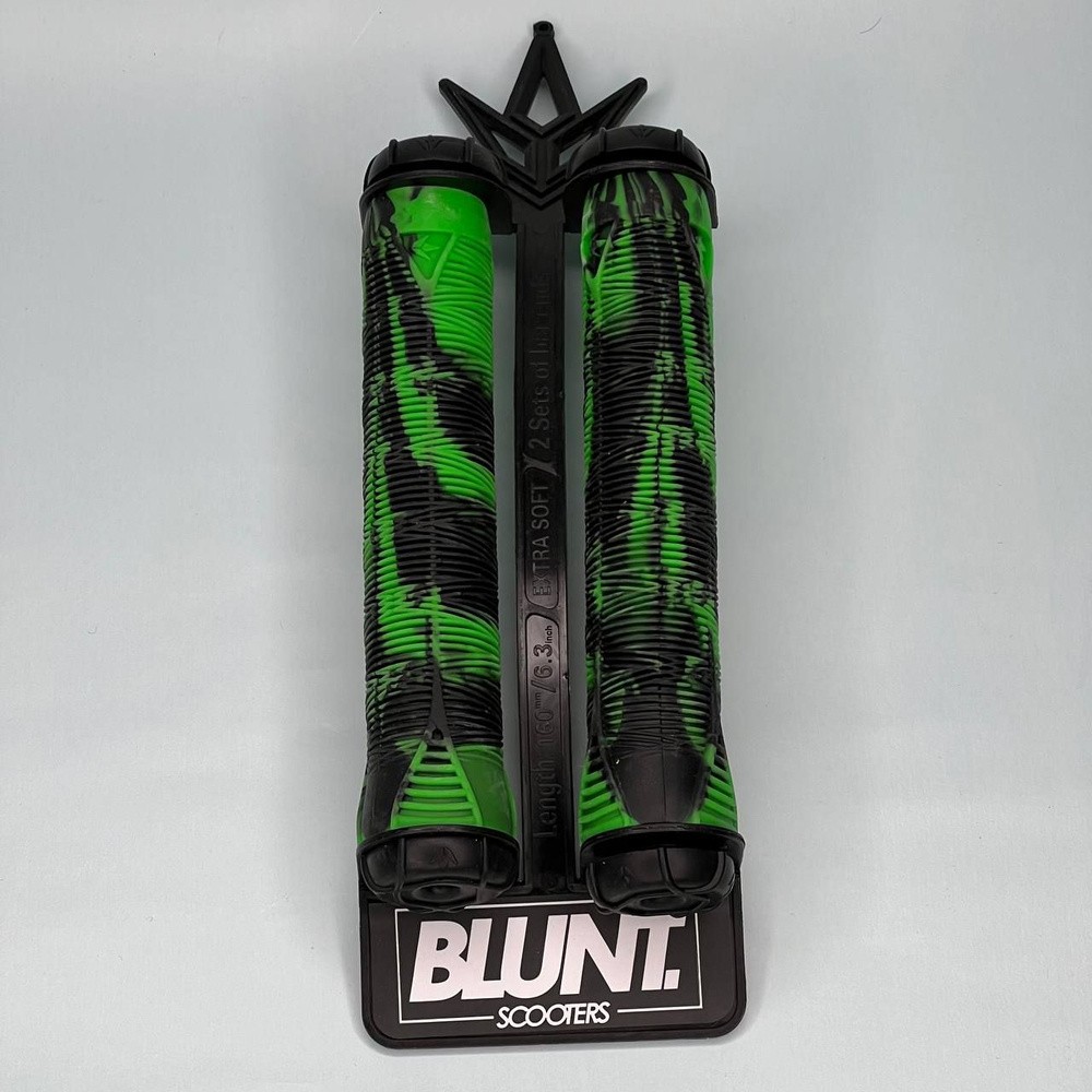 Мягкие грипсы Blunt V2 Green/Blackдля BMX, самоката 160мм #1