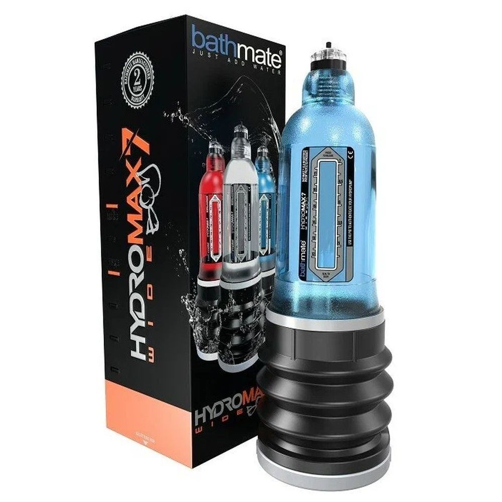 Bathmate Гидропомпа Hydromax7 Wide Boy синяя Aqua Blue #1