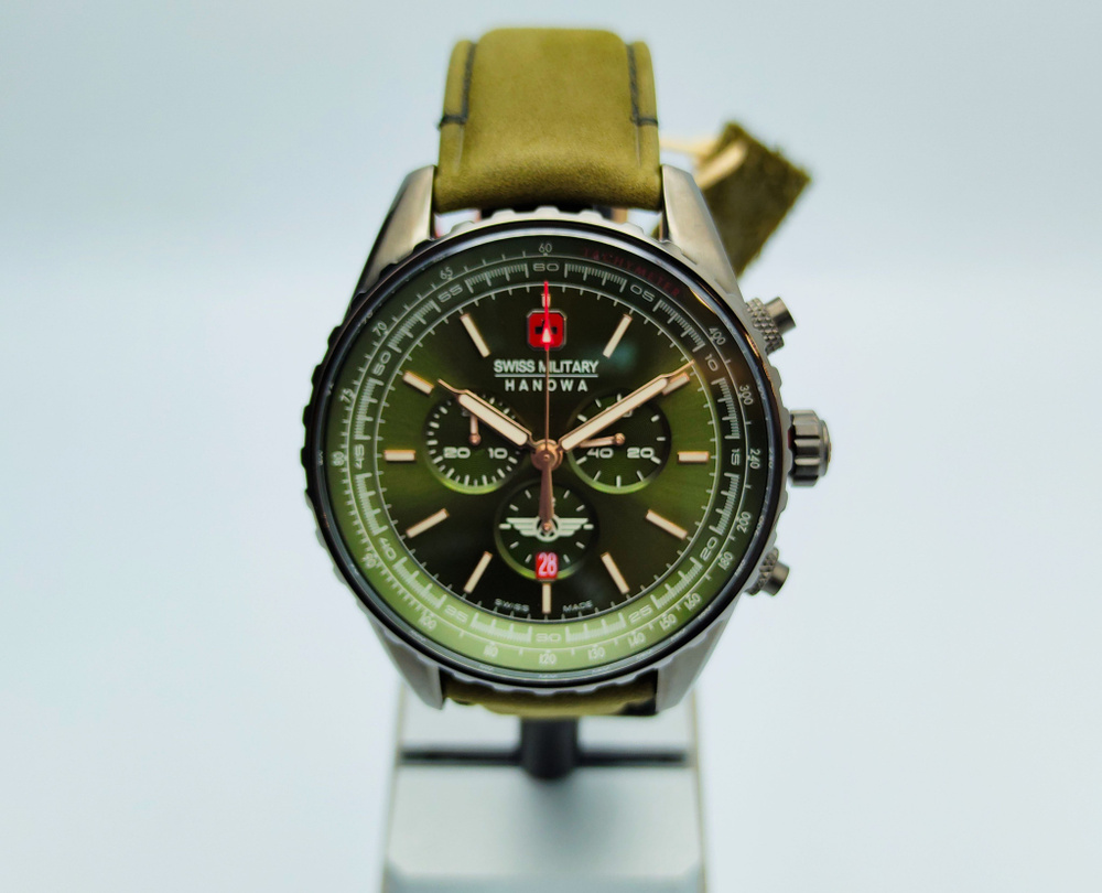 Часы мужские Swiss Military Hanowa Afterburn Chrono SMWGC0000340. Наручные кварцевые часы хронограф для #1