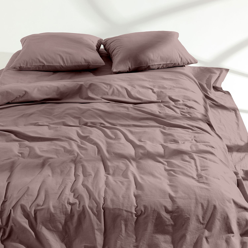 Комплект постельного белья 1,5 спальный Унисон Unicolor, Перкаль, Хлопок, наволочки 50х70 / Постельное #1