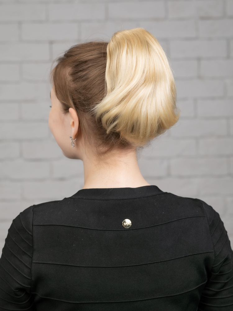 WigStar Шиньон из натуральных волос на заколке-краб, 20 см. #1