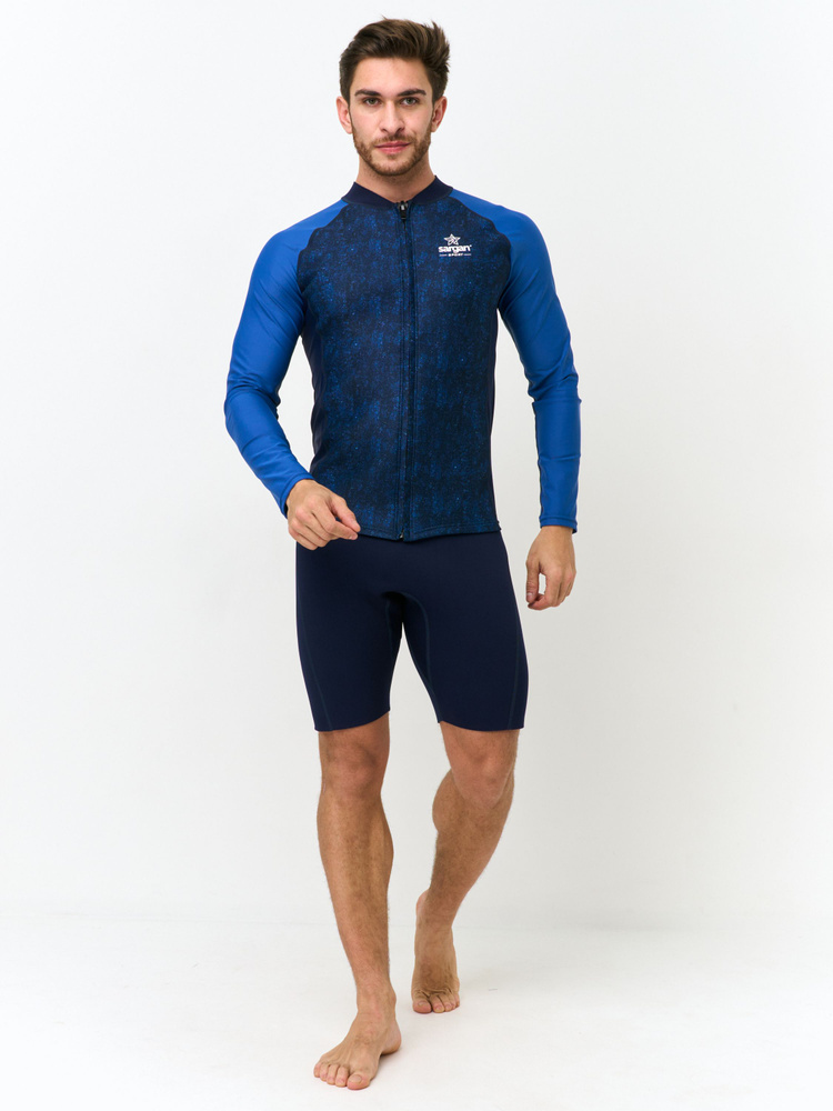 Куртка из неопрена 2 мм мужская для водного спорта SARGAN SPORT синий размер XXL  #1
