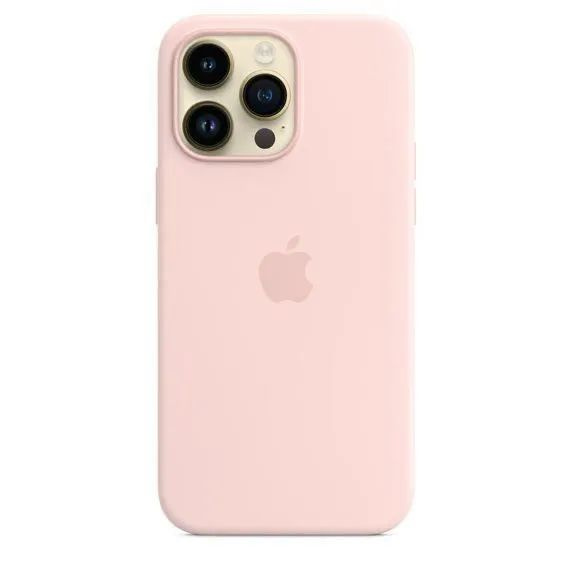 Чехол-накладка для iPhone 14 / Silicone Case MagSafe / Chalk Pink / Цветная анимация  #1