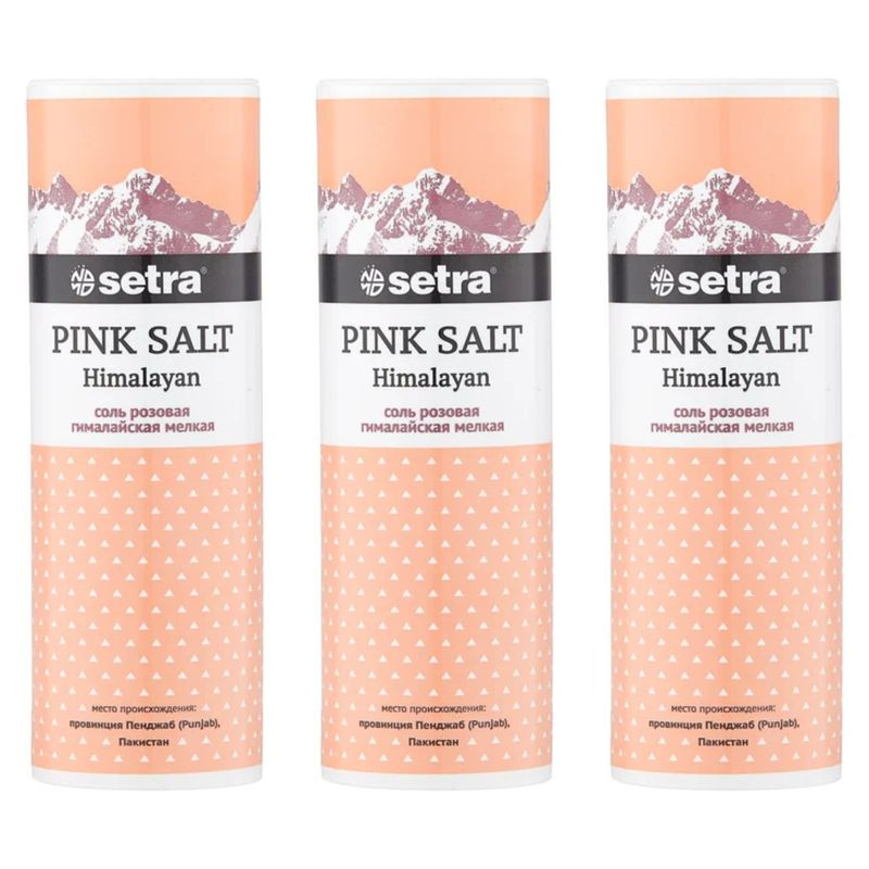 Setra Соль Гималайская розовая мелкая, 250 г, 3 уп #1