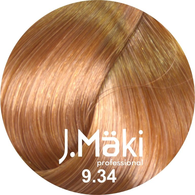 J.Maki 9.34 Золотисто-медный блондин cтойкий краситель для волос 60 мл  #1