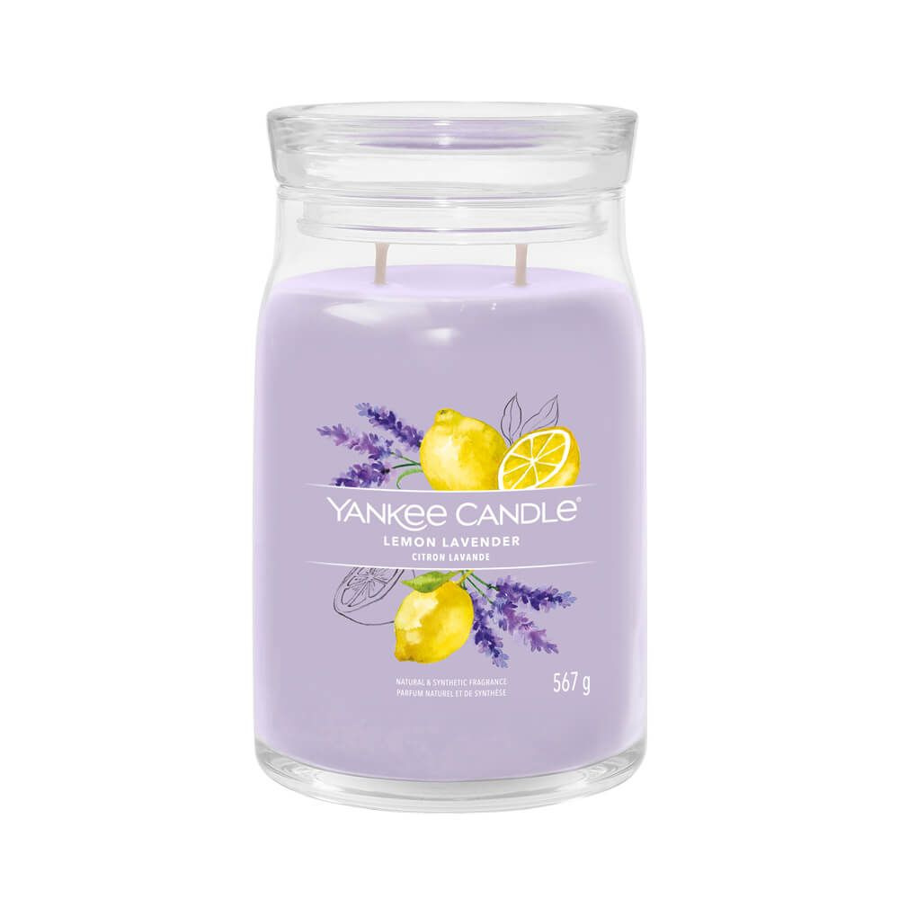 Yankee Candle Свеча ароматическая "Лимон и лаванда", 16 см х 9 см, 1 шт  #1