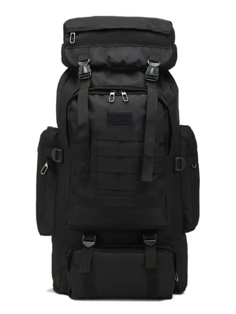 Рюкзак тактический, туристический, походный 80 л, черный  #1