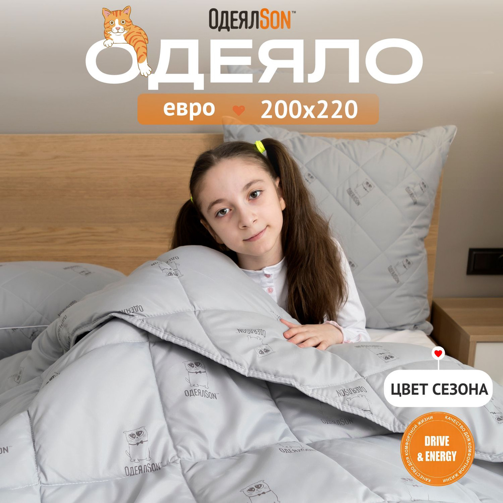Одеяло 200х220 см евро летнее Мягкий сон гипоаллергенное #1