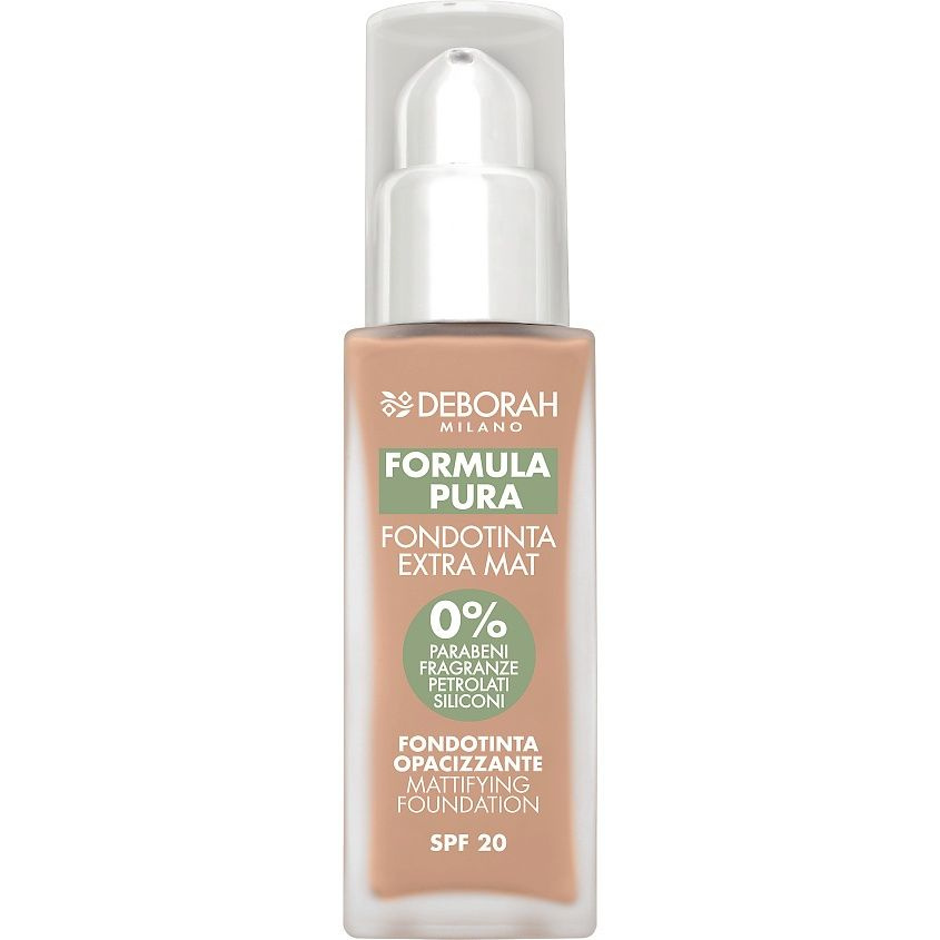 Тональная основа DEBORAH матирующая, Formula Pura Extra Mat Foundation, тон 04, Абрикосовый, 30 мл  #1