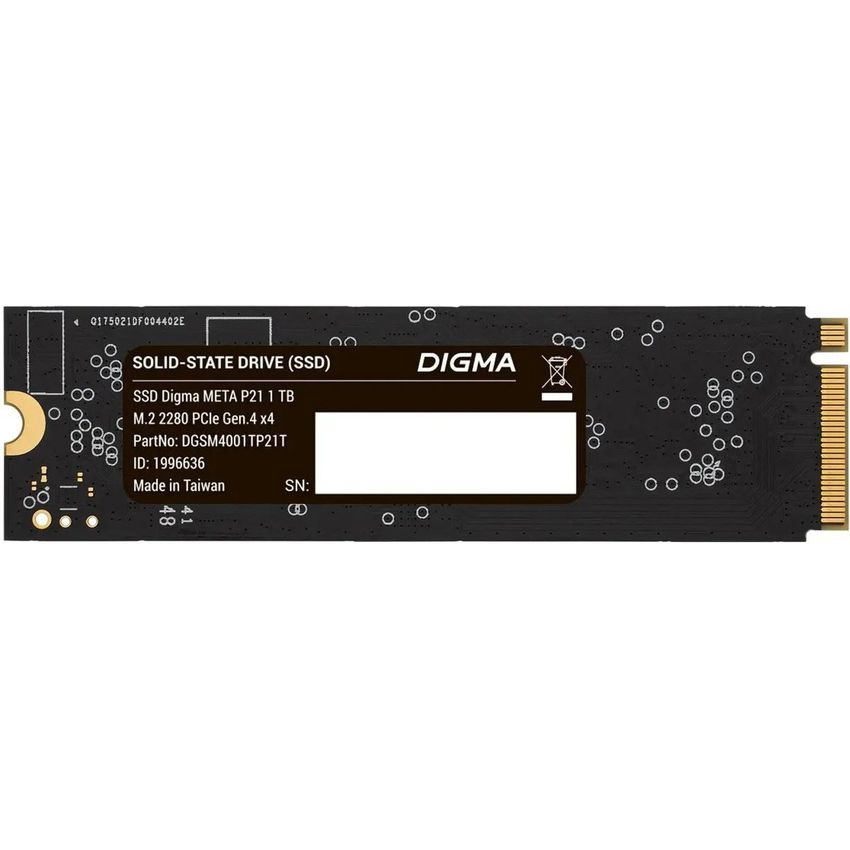 Digma 1 ТБ Внутренний SSD-диск Meta P21 DGSM4001TP21T, PCIe 4.0 x4 M.2 2280 (DGSM4001TP21T)  #1