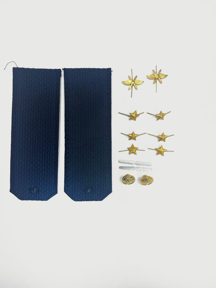 Погоны ВВС, ВКС синие пластиковые набор Старший прапорщик  #1