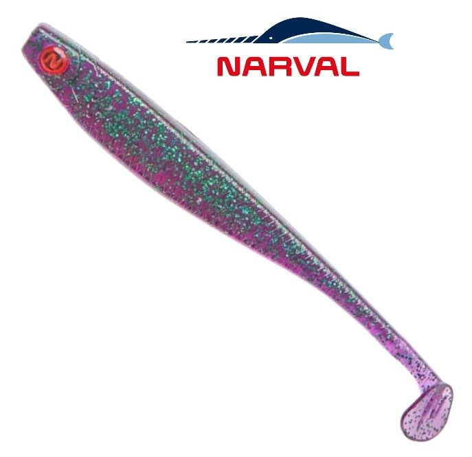 Приманка силиконовая Narval Fishing Skinny 12cm цв. #017-Violetta / Виброхвост Нарвал на судака, щуку, #1