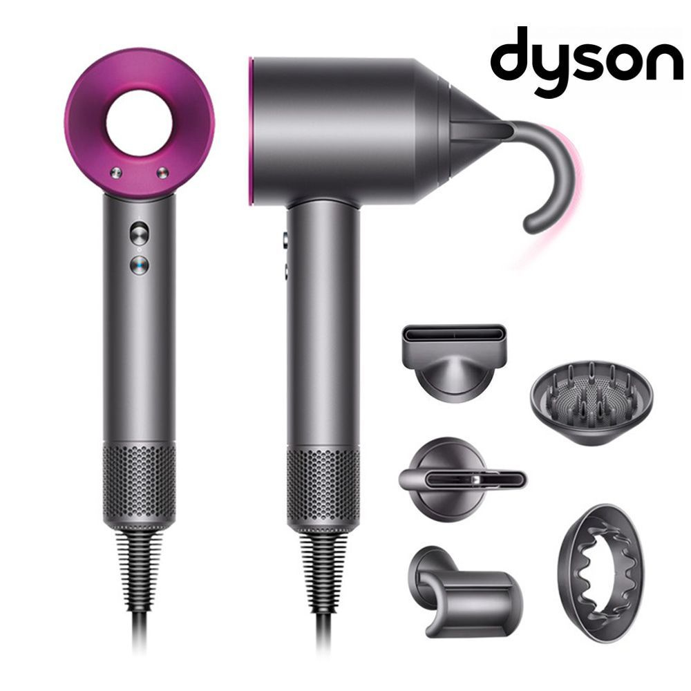 Фен для волос dyson-222-c22e8bb8edb7 2300 Вт, скоростей 3, кол-во насадок 5, фуксия  #1