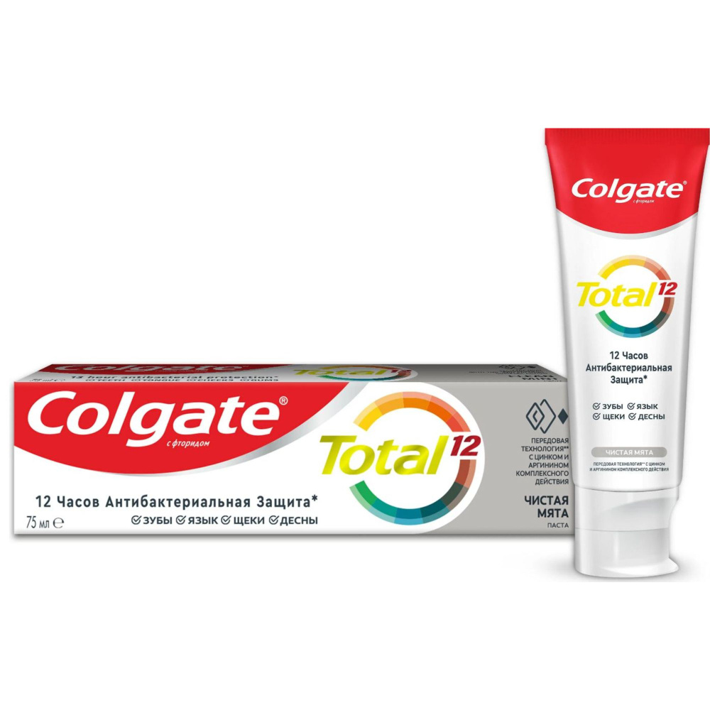 Colgate Зубная паста TOTAL 12 чистая мята 75мл #1