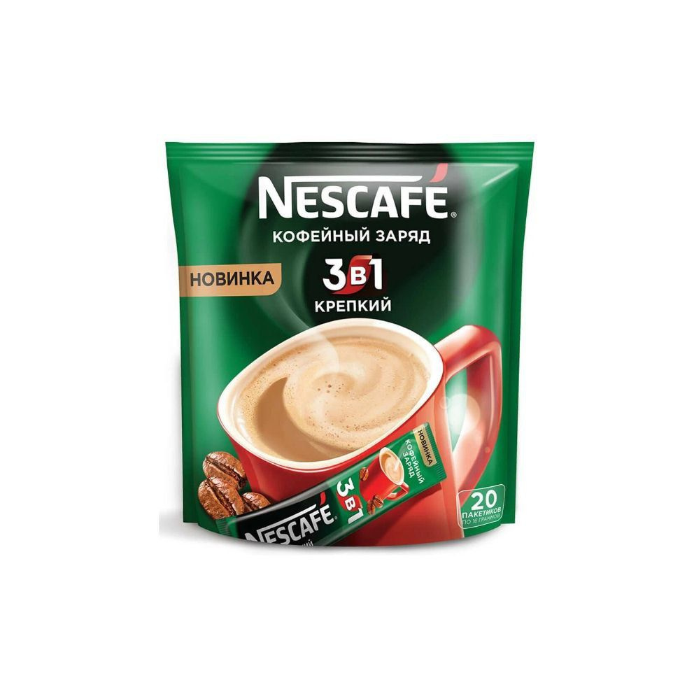 NESCAFЕ 3в1, 14.5гр- 40шт. (2 упаковки) Нескафе КРЕПКИЙ Кофе растворимый  #1