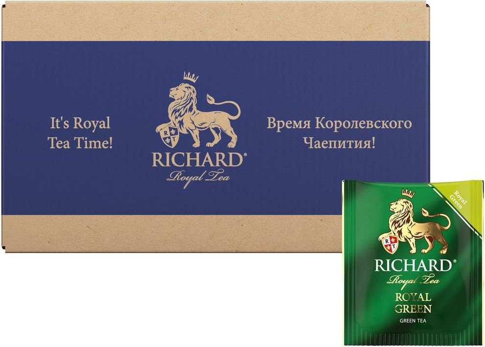 Чай в пакетиках зелёный Richard Royal Green, 200 шт #1