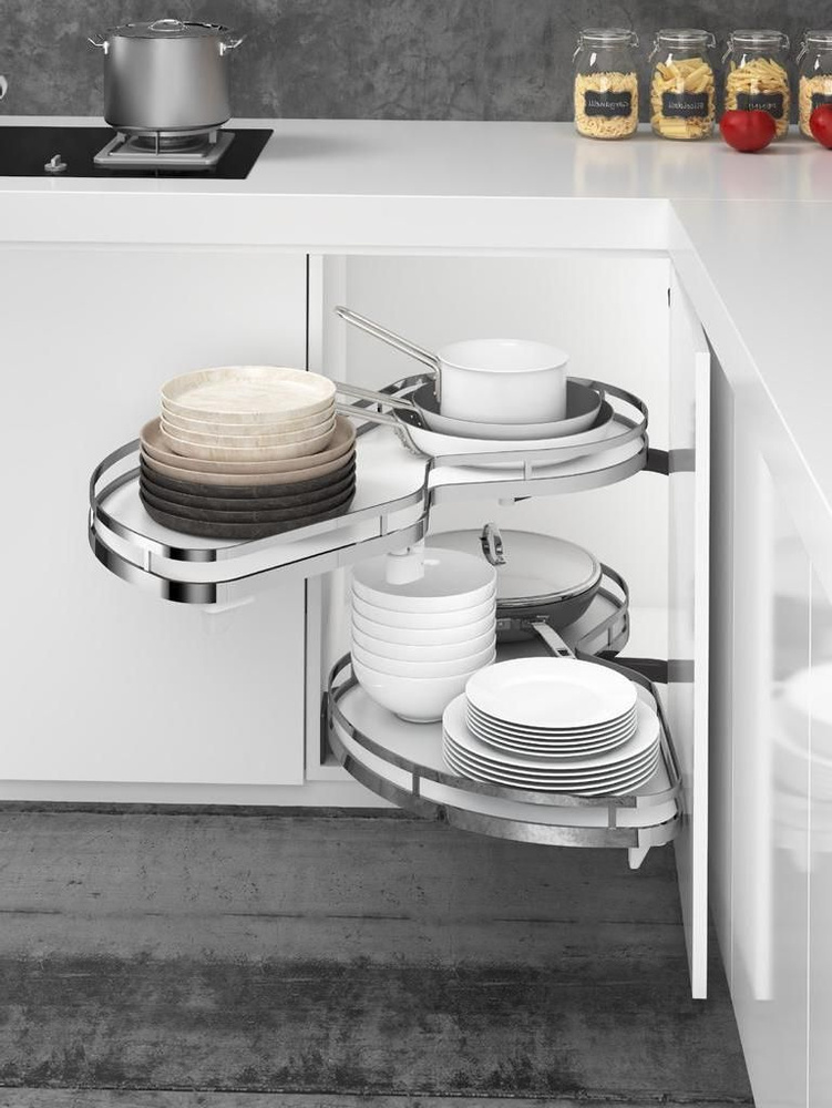Угловой механизм кухонного шкафа Eclipse UW310 с доводчиком, левый  #1