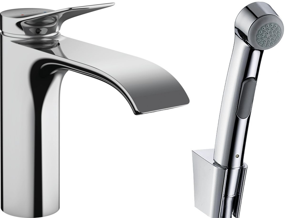 Смеситель Hansgrohe Vivenis 75210000 для раковины, с гигиеническим душем, хром  #1