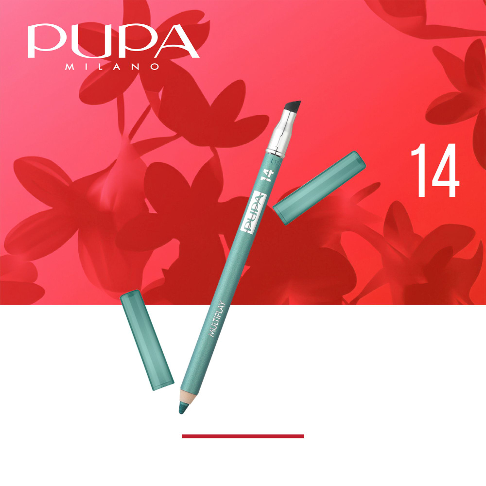 PUPA Карандаш для век с аппликатором Multiplay Eye Pencil тон 14 зеленый  #1