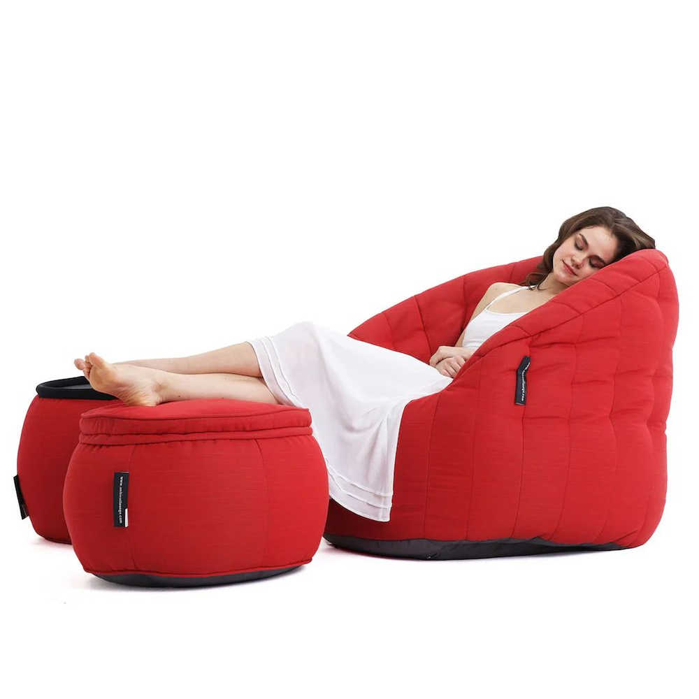 Кресло со столиком для дачи Contempo Package - Crimson Vibe (оксфорд, красный) - садовая уличная мебель #1