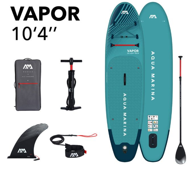 Aqua Marina BT-23VAP SUP-доска "Vapor Aqua Splash" 315х79х15см, насос, весло, лиш, киль, ремнабор, сумка, #1