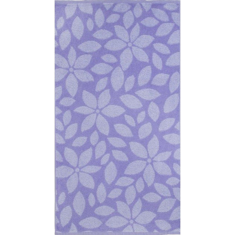 DM Полотенце для ванной Lilac color, Махровая ткань, 100x150 см, белый, фиолетовый, 1 шт.  #1