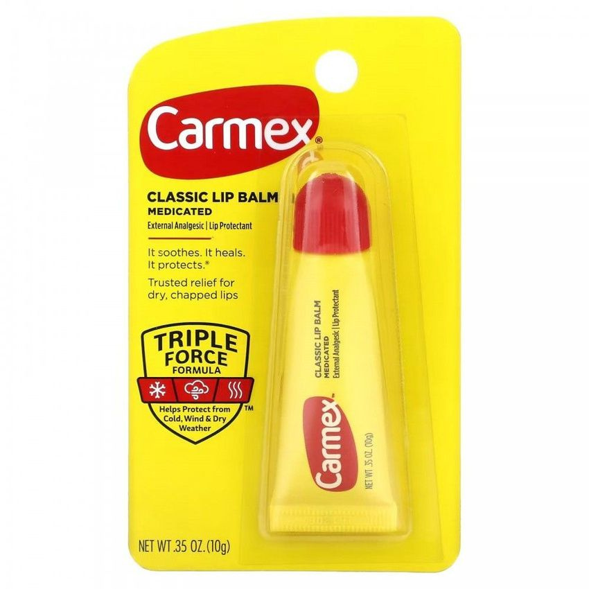 Классический бальзам для губ, Classic Lip Balm, Medicated, Carmex,10 г #1