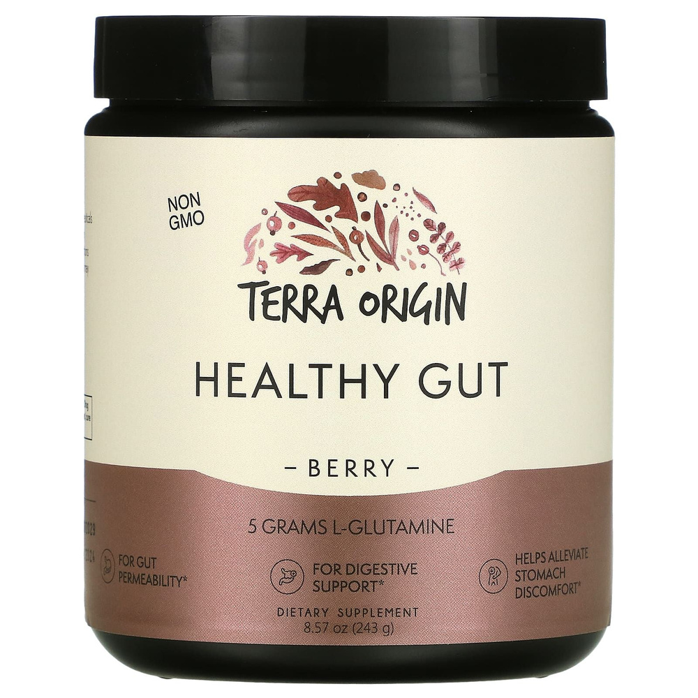 Healthy Gut пищевая добавка Terra Origin, для желудочно-кишечного тракта, вкус ягод, 243 г  #1