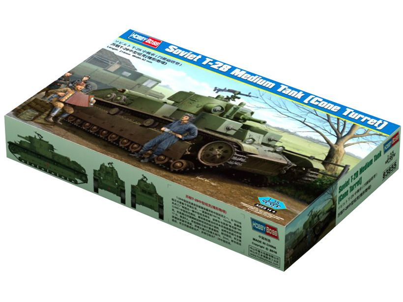 HB83855 Hobby Boss 1/35 Советский средний танк Т-28 (Коническая башня)  #1