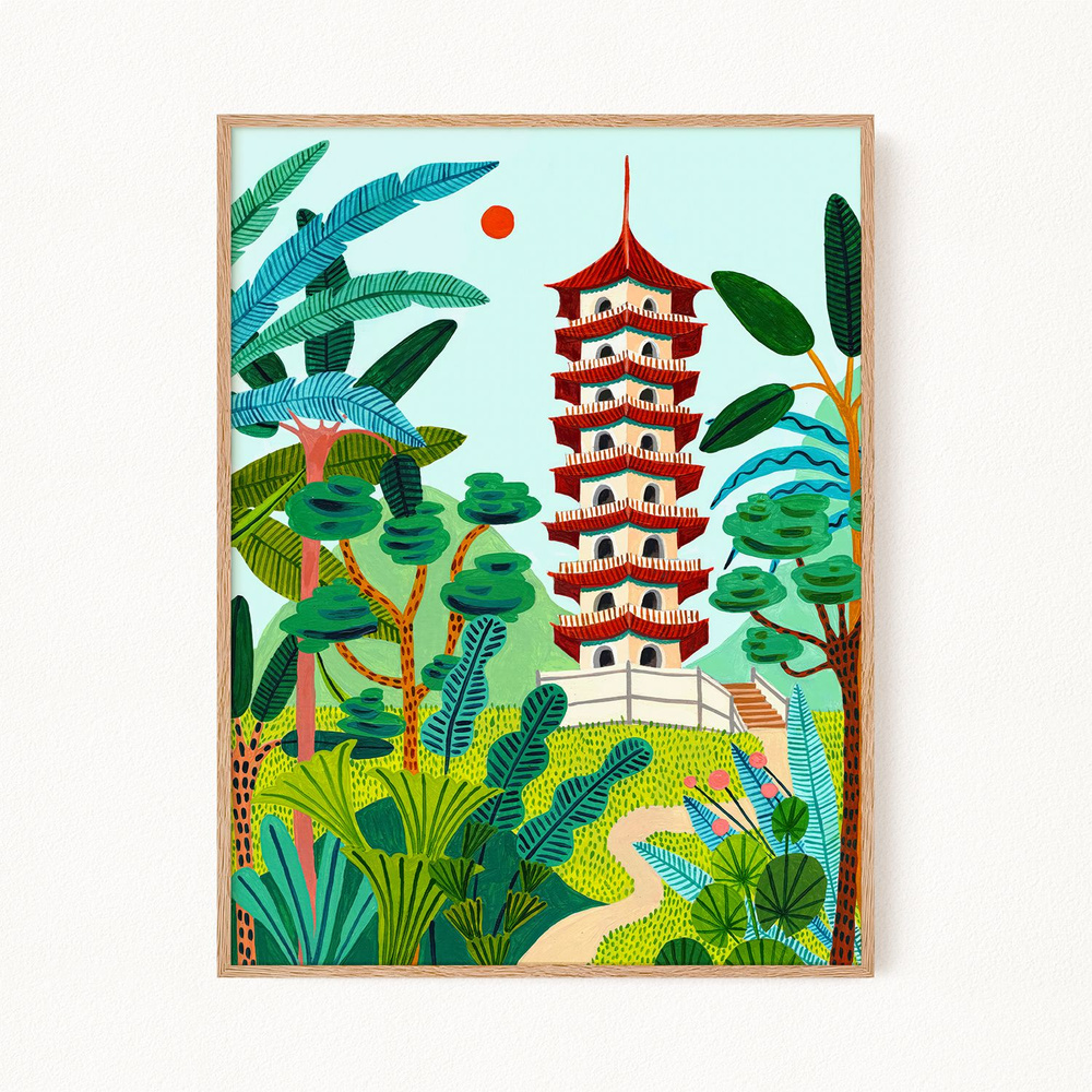 Постер "Chinese Gardens Singapore /Китайские сады Сингапур", 40х60 см #1