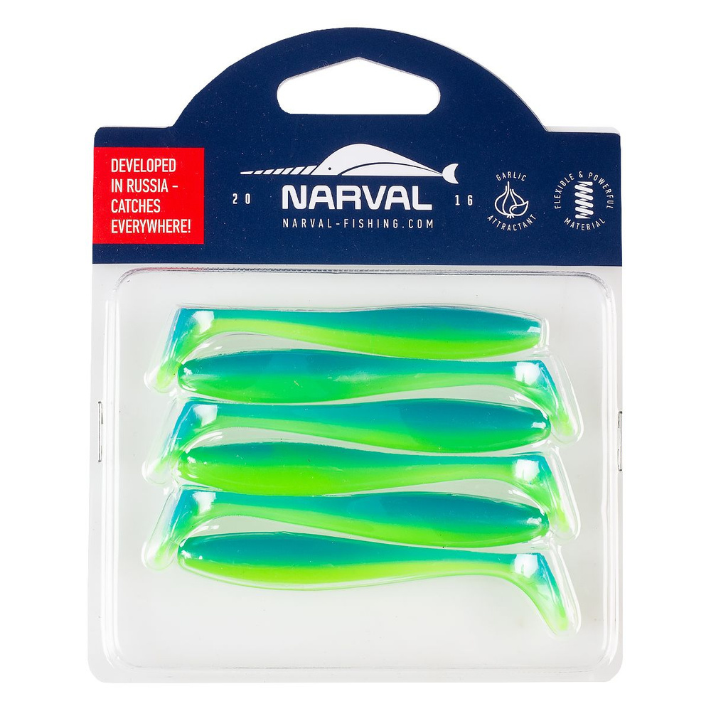 Мягкие приманки Narval Choppy Tail 8cm #016-Blue Mint #1