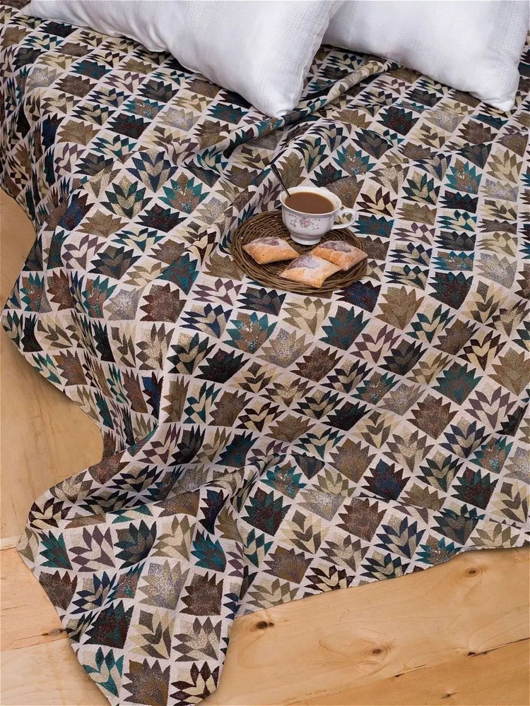 Павлово-Посадский шёлк Покрывало стиль, Гобелен с размерами: 220 x 150 см  #1