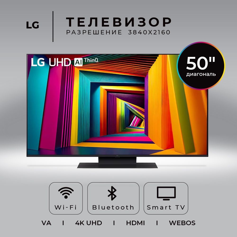 LG Телевизор (Новинка 2024) 50UT91006LA.ARUB 50" 4K HDR, черный #1