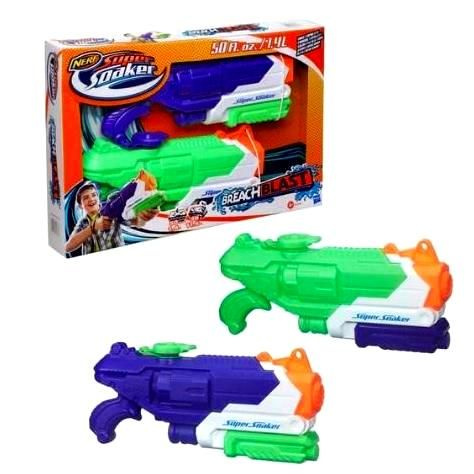 Водяной пистолет, набор бластеров 2 шт, подарок мальчику нерф NERF Supersoaker Breach Blast 2-Pack B7200 #1