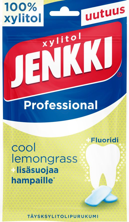 Жевательная резинка без сахара с ксилитом Jenkki Professional Cool Лемонграсс 90г  #1
