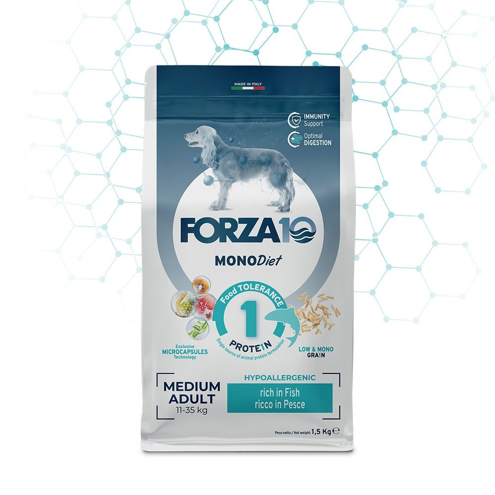 Корм на основе рыбы дикого вылова для собак средних пород Forza10 Medium Diet Pesce 1,5 кг  #1