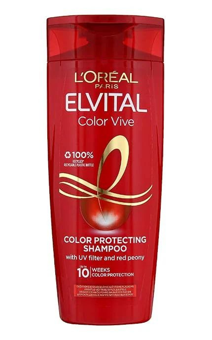 Шампунь L'Oral Elvital Color Vive для окрашенных и мелированных волос с УФ-фильтром и экстрактом красного #1