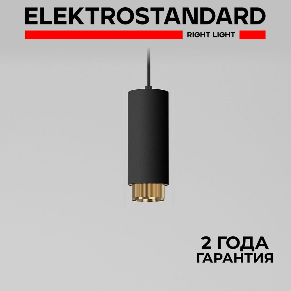 Подвесной светильник в современном стиле Elektrostandard Nubis GU10 чёрный/золото 50122/1  #1