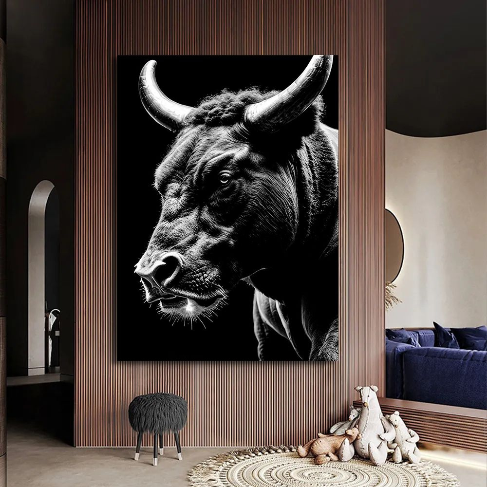 Картина для интерьера бык, 50х70 см. #1